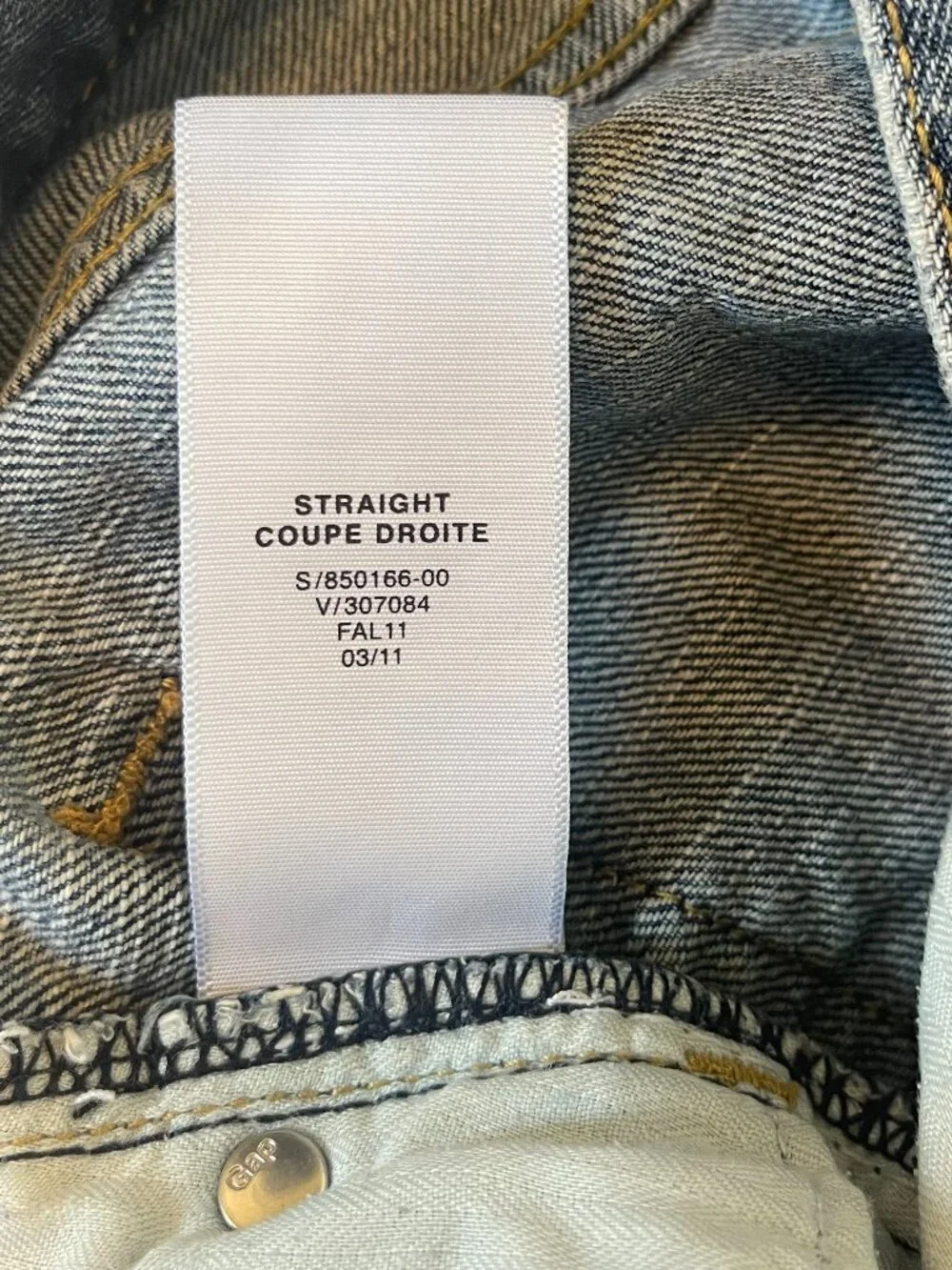 GapKids 1969 Straight Coupe Droite Original Boys Size 10 w/ Adjustable Waist